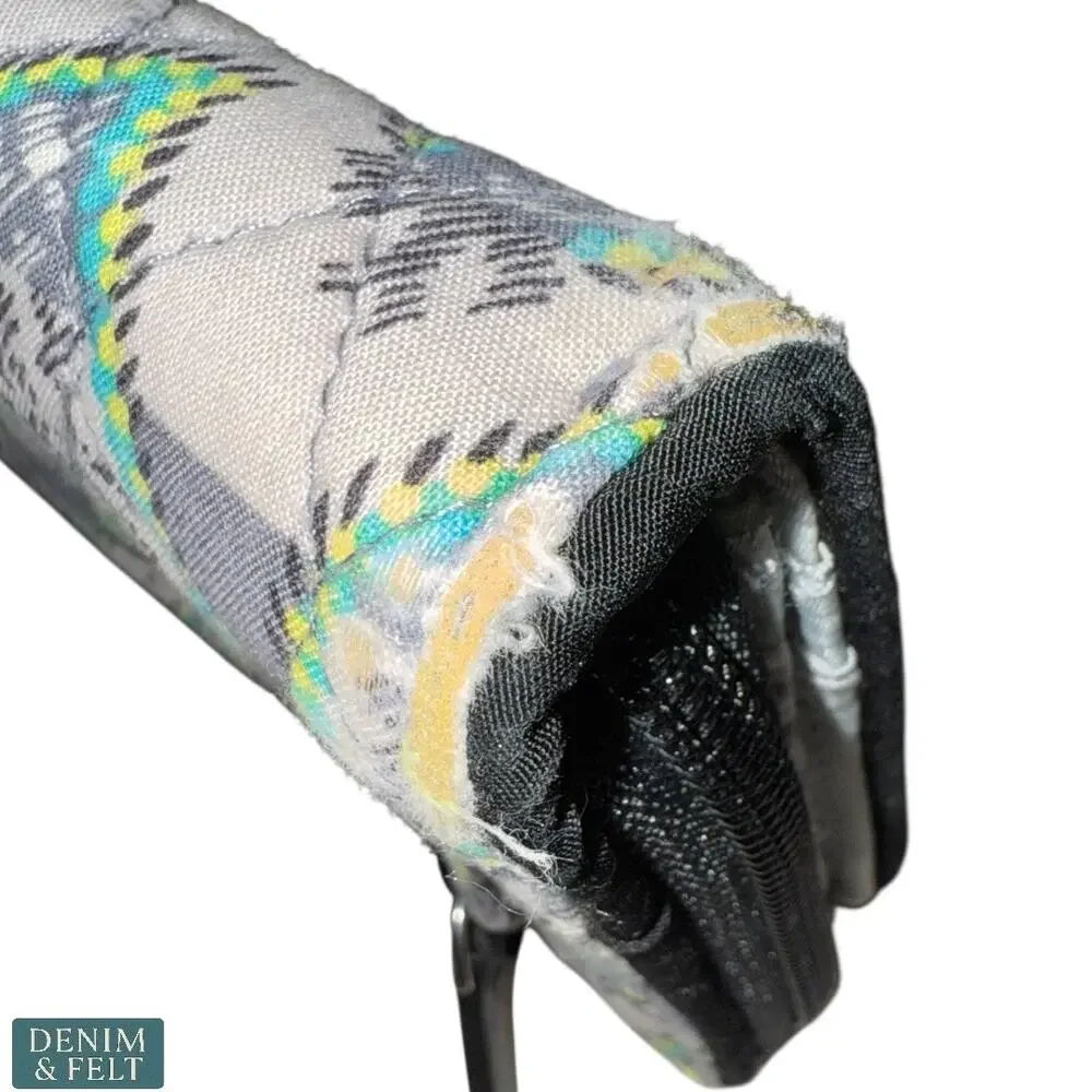 Vera‎ Bradley RFID Turnlock Wallet Paisley Stripe Quilted Aztec Full Zip Clutch